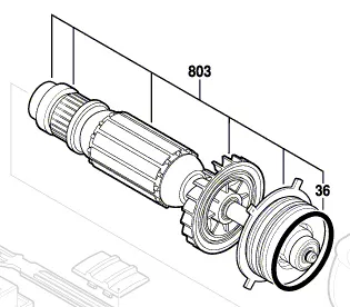 Induit BOSCH réf. 2 604 011 948